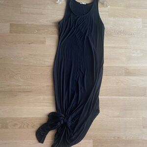 Maurice Black Sleeveless Dress with tie bottom